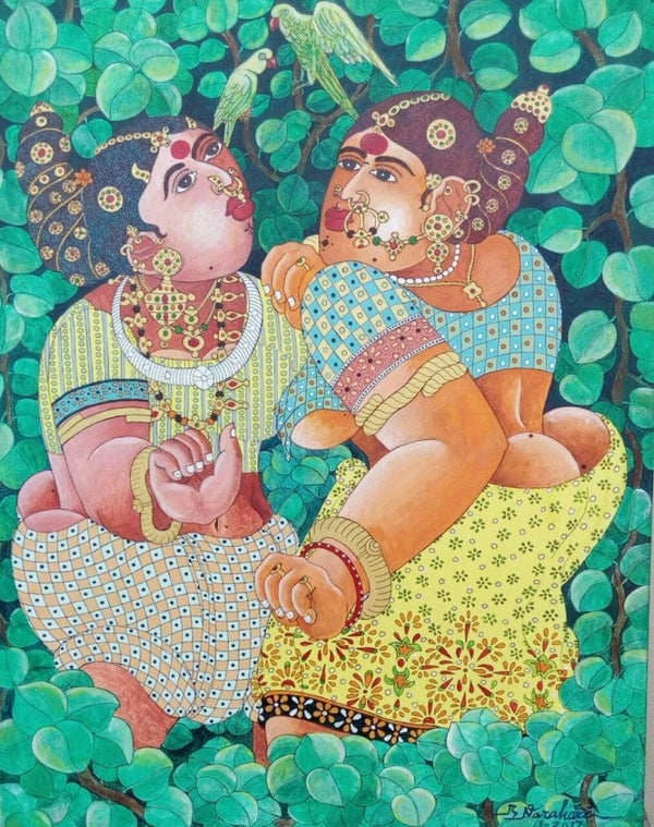 Women 1 Painting by Bhawandla Narahari | ArtZolo.com
