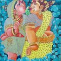 Figurative acrylic painting titled 'Women 3', 30x24 inches, by artist Bhawandla Narahari on Canvas