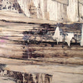 Abstract mixed media painting titled 'Wood Texture III', 12x12 inches, by artist Somen Debnath on wood
