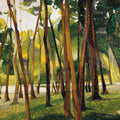 Nature serigraphs painting titled 'The Woods Palni Hills 2', 30x44 inch, by artist Jehangir Sabavala on Paper