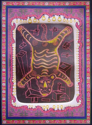 Xxii by Amit Lodh, Original Mixed Media Abstract Painting on Paper, Medium Vertical Wall Art