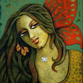 Figurative acrylic painting titled 'Yauvana 14', 30x24 inches, by artist Ramchandra B Pokale on Canvas