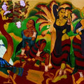 Figurative serigraphs painting titled 'Yayati Ushas Series', 120x176 inch, by artist A Ramachandran on Paper