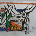 contemporary serigraphs painting titled 'Yeh Kaun Sa Modh Hai Umar Ka 11', 19x29 inches, by artist M. F. Husain on Paper