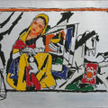 Figurative serigraphs painting titled 'Yeh Kaun Sa Modh Hai Umar Ka 12', 19x29 inches, by artist M. F. Husain on Paper