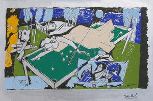Yeh Kaun Sa Modh Hai Umar Ka 5 (The Game) by M F Husain, Serigraph Serigraphs Figurative Painting on Paper, Small Horizontal Wall Art