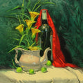 Still-life oil painting titled 'Yellow', 20x16 inches, by artist Farukh Nadaf on Canvas