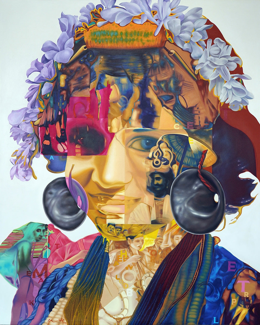 Young Roots' figurative oil painting by artist Steven Gandhi, 60x48 inch, on canvas