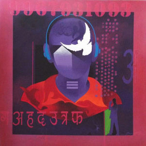 Youthness 1 (Inner Harmony) by Ranjit Singh, Original Acrylic Figurative Painting on Canvas, Medium Square Wall Art