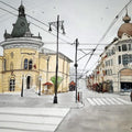 Cityscape watercolor painting titled 'Zagreb', 8x11 inches, by artist Arunava Ray on Paper